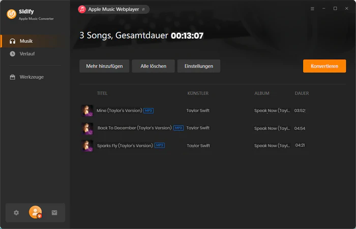 Apple Music Songs konvertieren