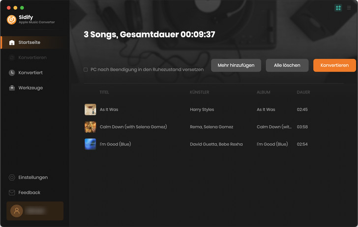 Apple Music Songs konvertieren