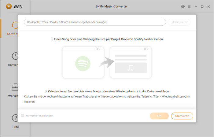 spotify url hinzufügen