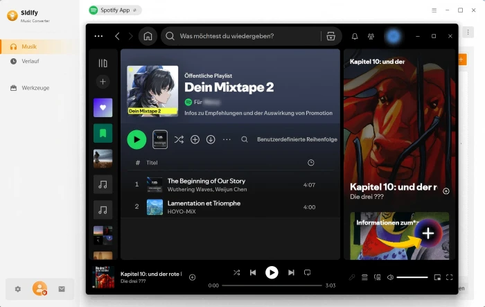 Playlist hinzufügen