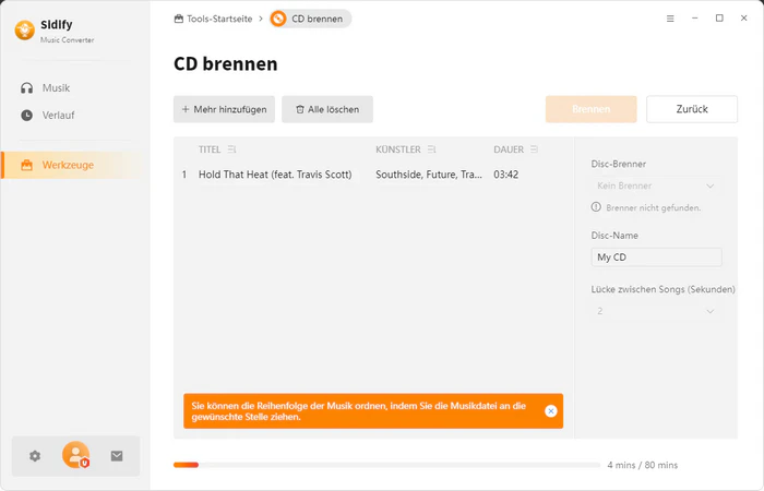 Spotify Musik auf CD brennen