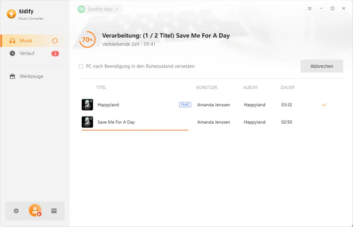 Spotify Songs in FLAC konvertieren