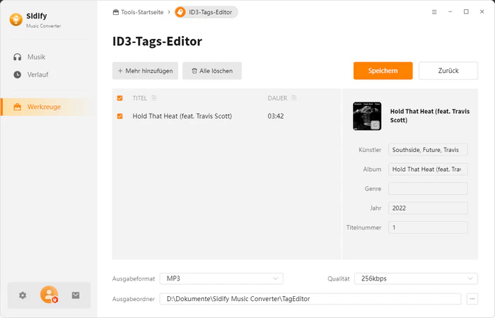 ID3-Tags von Liedern bearbeiten