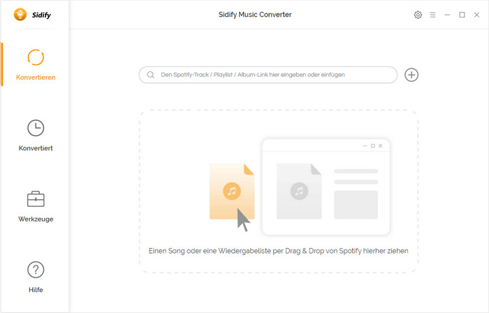 Hauptoberfläche von Spotify Music Converter für Windows