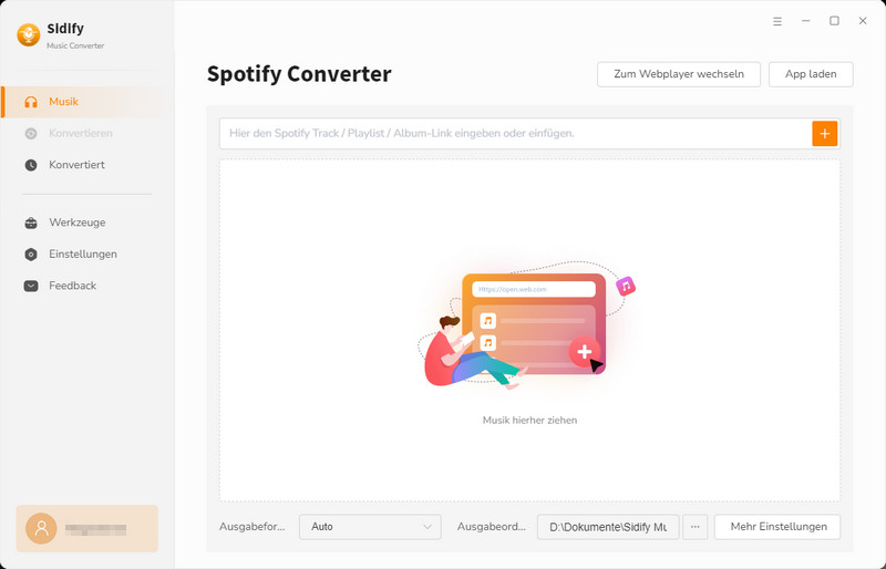 Plus-Symbol in der Sidify klicken
