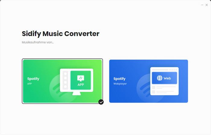 Spotify-App als Aufnahmeplattform