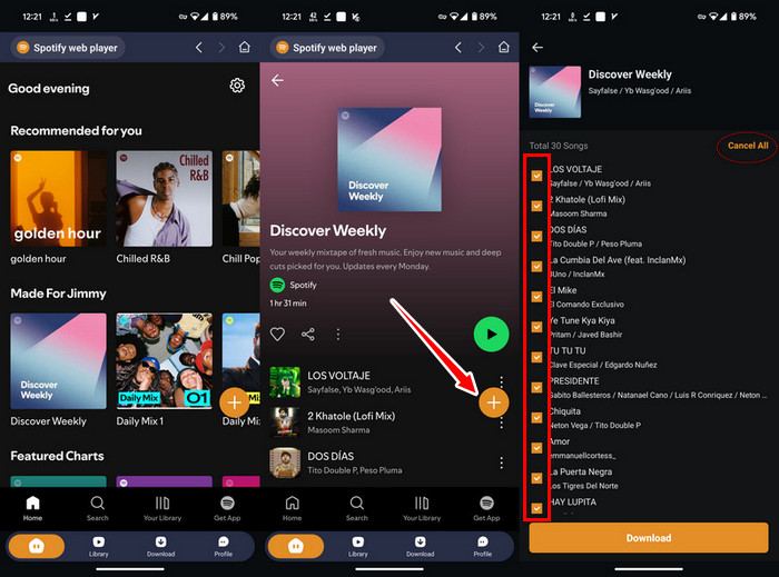 Spotify Musik hinzufügen