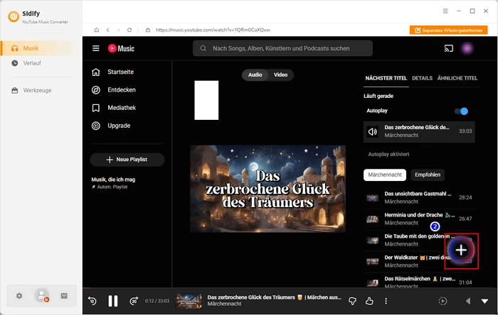 Hörbuch von YouTube Musik analysieren