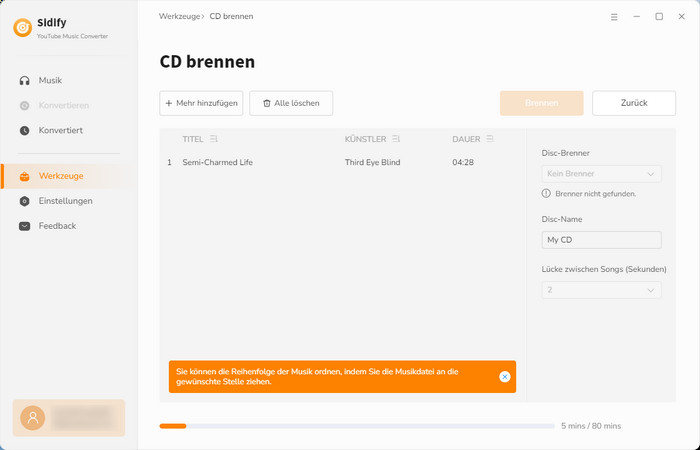 YouTube Musik auf CD brennen