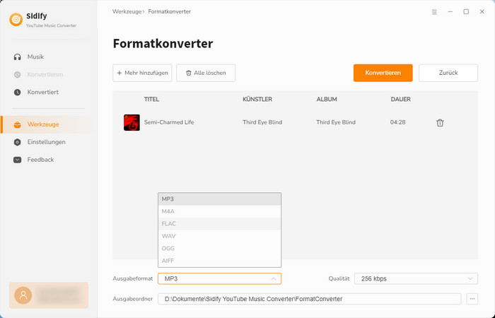 Lokale Musikdateien umwandeln