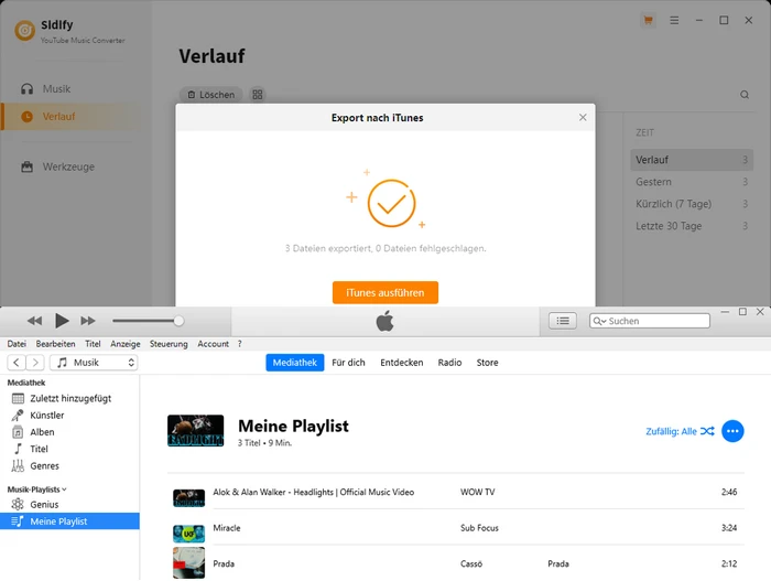 YouTube Music Playlist in iTunes übertragen