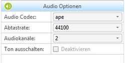 audio optionen fuer videoclips