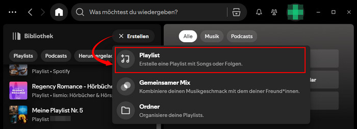 Neue Playlist erstellen