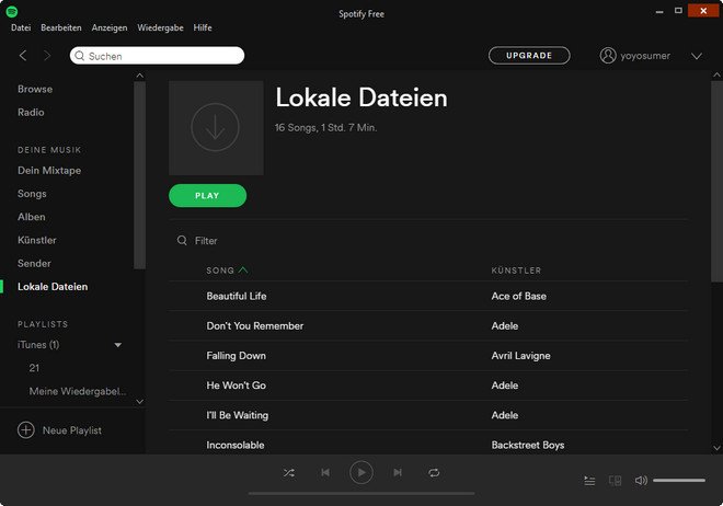 Lokale Dateien finden