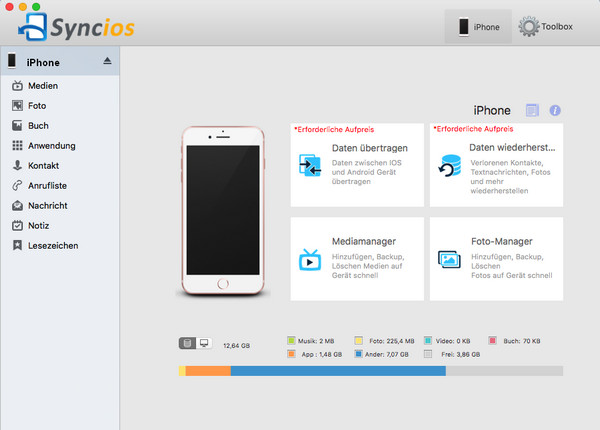 Syncios iPhone Manager für Mac