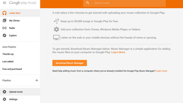 Google Music Manager herunterladen
