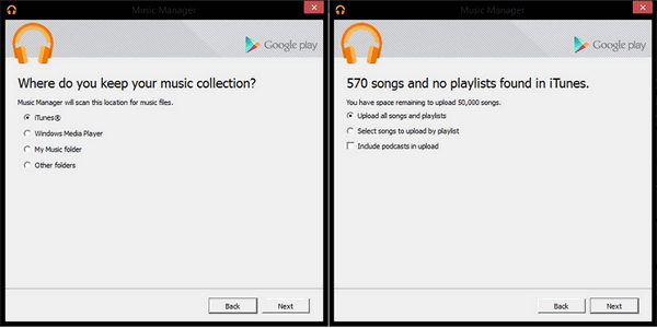 Starten Sie das Hochladen von iTunes-Musik auf Google Play Music