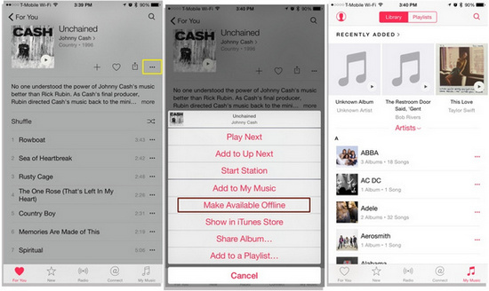 Apple Music offline anhören